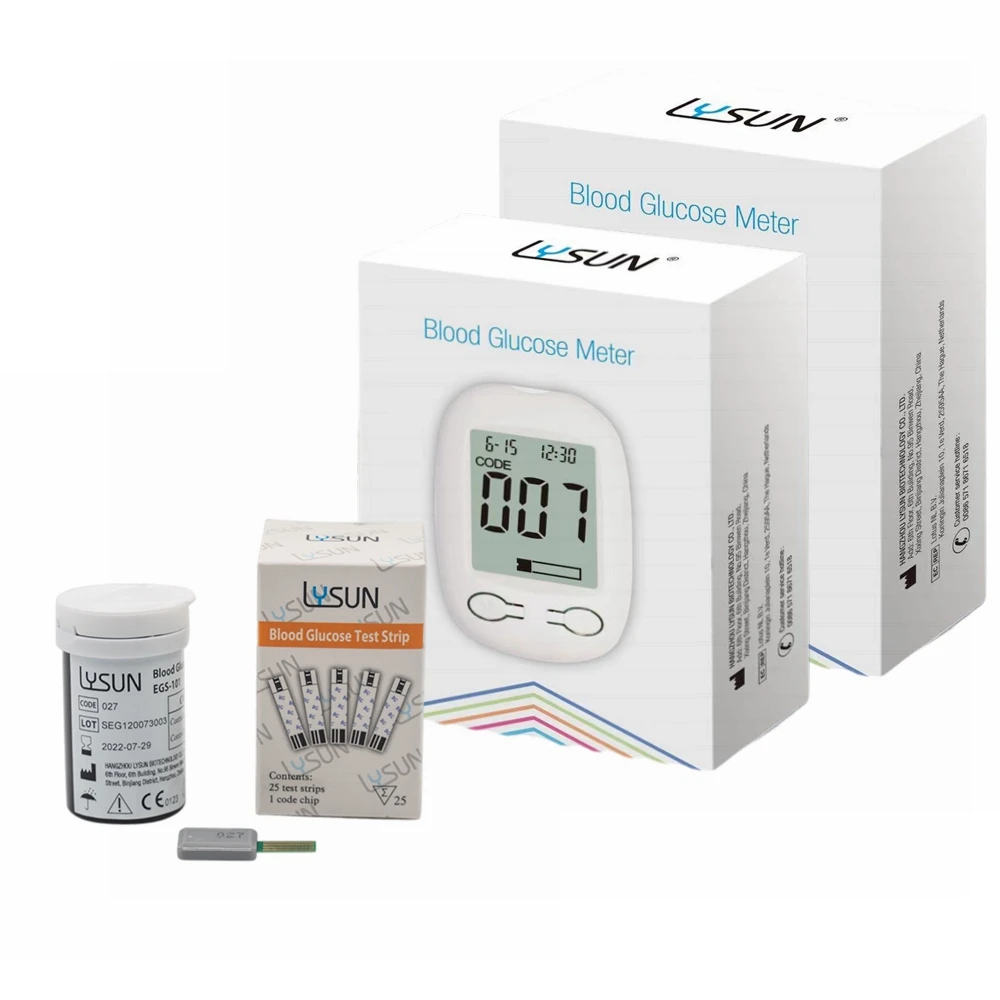 Lysun Accurate Blood Glucometer Monitor Accu Chek Medical Blood Sugar Tester Diabetes Blood Glucose Meter