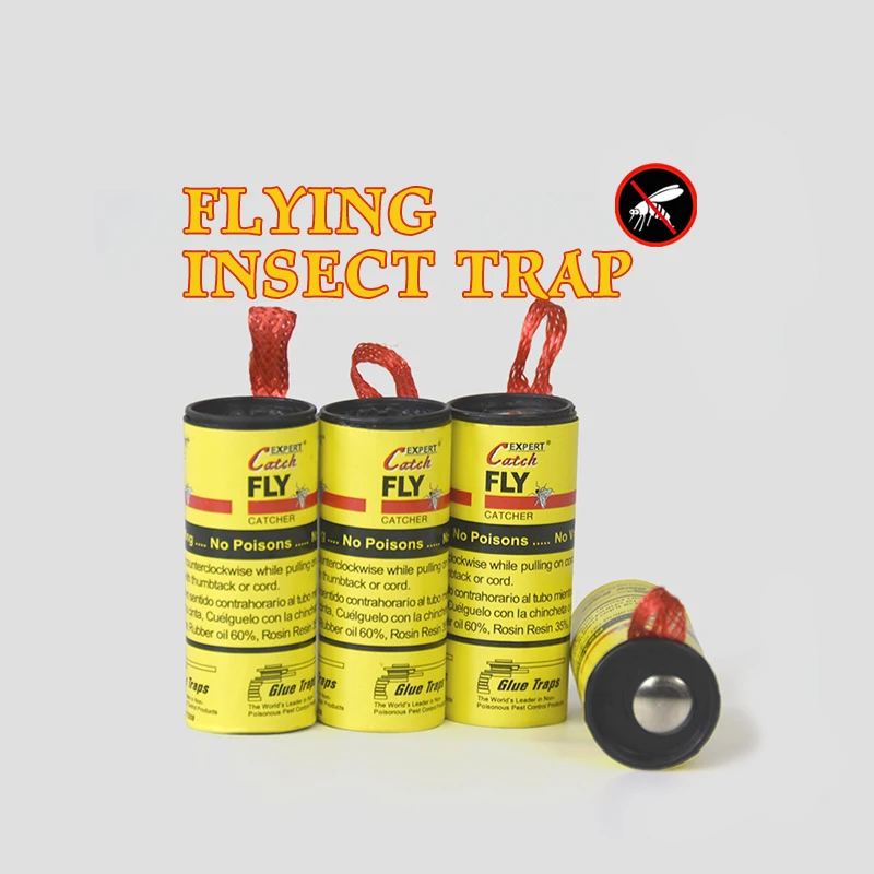 Wholesale 4pcs Premium Sticky Hanging Fly Trap for Mosquitoes Bugs Indoor/Outdoor Pest Control Glue Trap