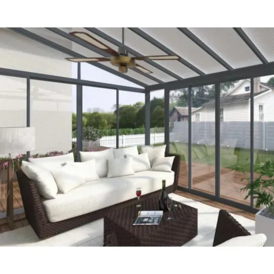 Waterproof Tempered Glass House Aluminum Gable Sunroom For Veranda Backyard
