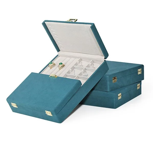 Luxury Hot Sell Custom Velvet Jewelry Box Packaging & Display For Jewellery Ring And Earrings Jewels