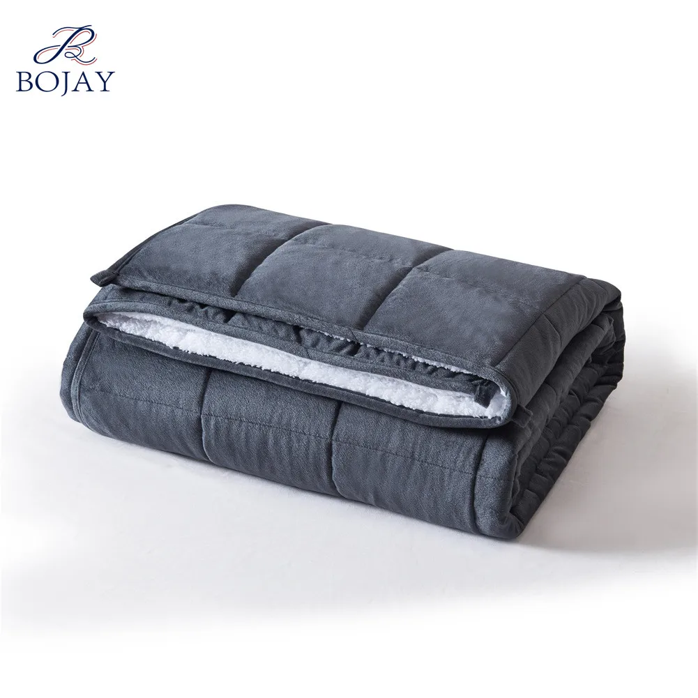 2023 Wholesales Premium Glass Beads Sherpa Fleece Thick Luxury Bed Soft Fleece Heavy Weighted Blanket