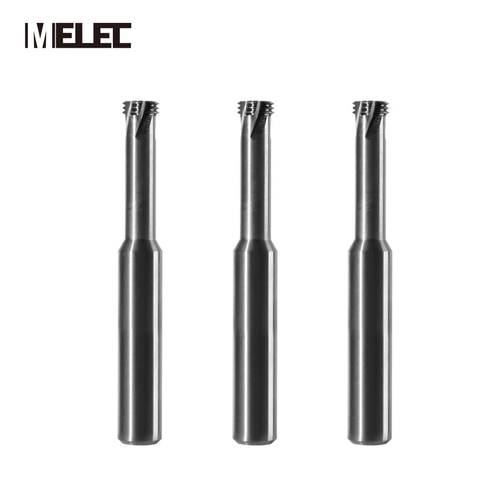  MELEC tungsten steel coating or no customized size solid carbide end mill thread whirlwind milling cutter