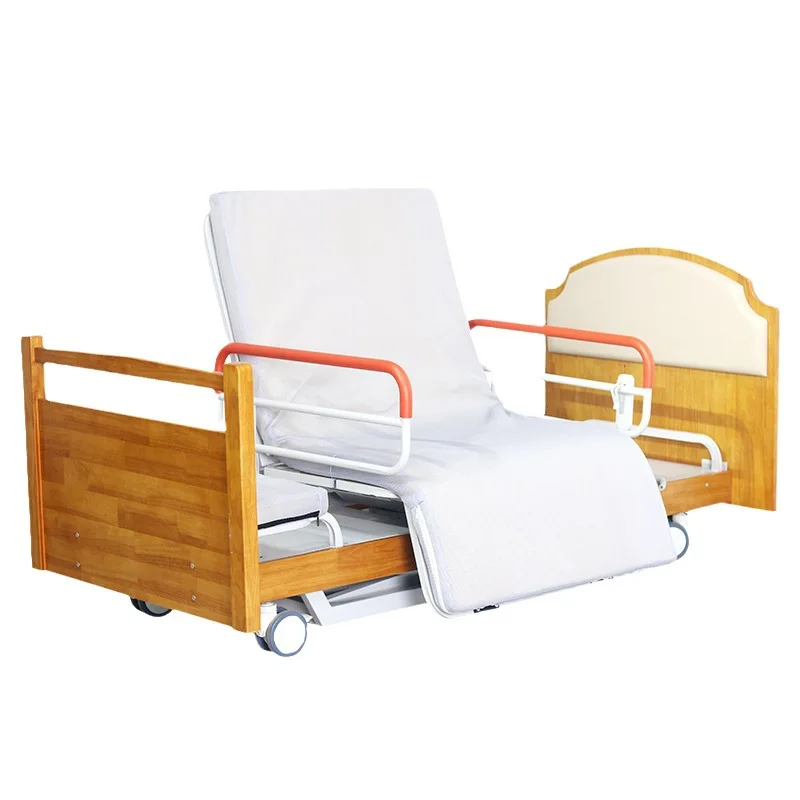 Wooden Medical Elderly Patient Nursing Room Hospital Furniture Clinic Rotating Home Care Bed
