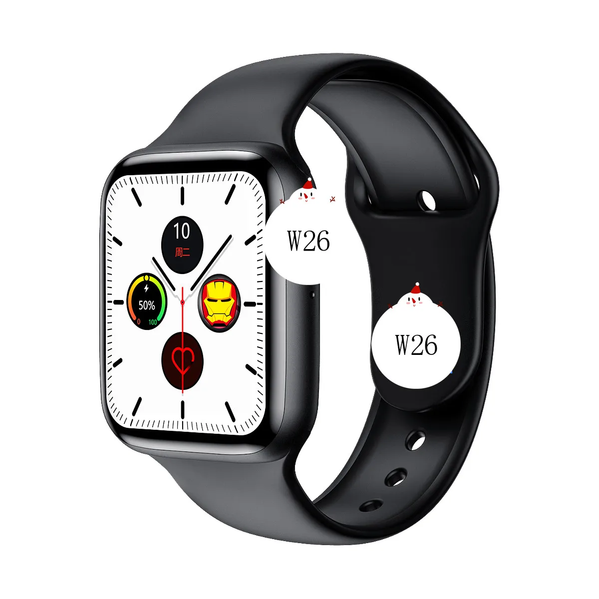 Wholesale 1.75 Inch Full Screen T500+ HiWatch 6 Smart Watch Series 6 w26 plus smart watch Smartwatch PK w26 t500