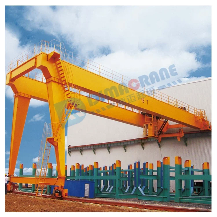 8 ton 10 ton European style double girder beam mobile semi half gantry crane price