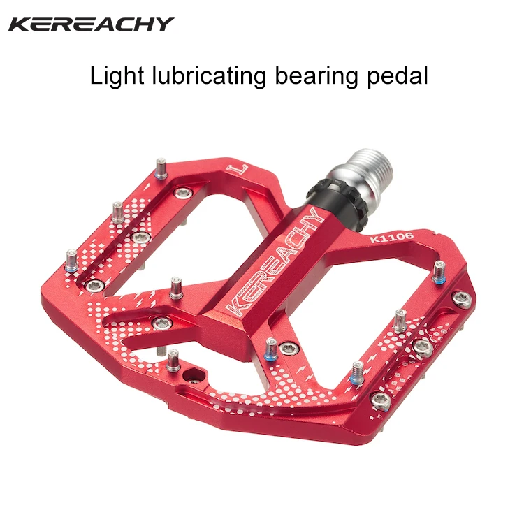 KEREACHY customized multi-color high-strength non-slip aluminum alloy mountain bike pedal 3 bearing bicycle pedal