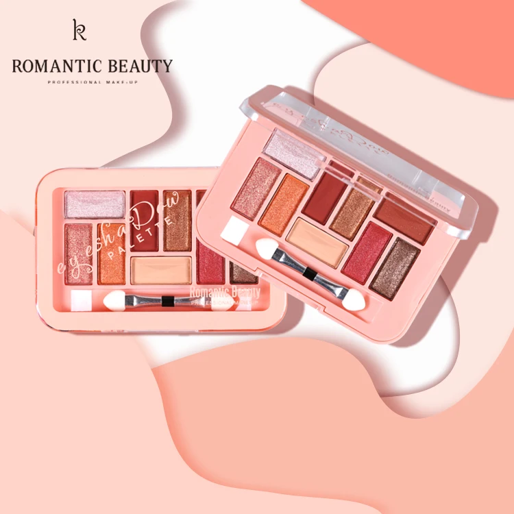 Romantic Beauty Eye Shadow Palette Earth Color Shimmer Matte Nude Eye Shadow Pigments Glitter