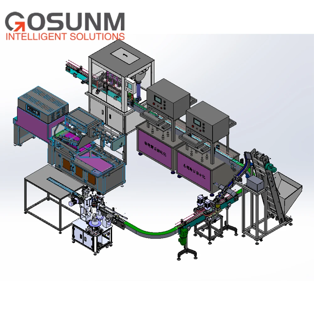 GOSUNM Fully automatic sanitinzer canister wet tissue baby wipes alcohol filling machine