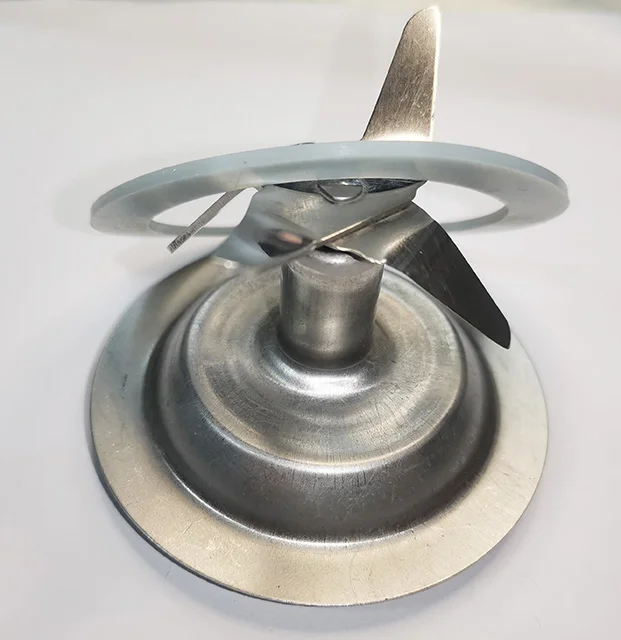 Stainless steel blender blade with rubber  drive wheel and gasket corrosion antioxidant