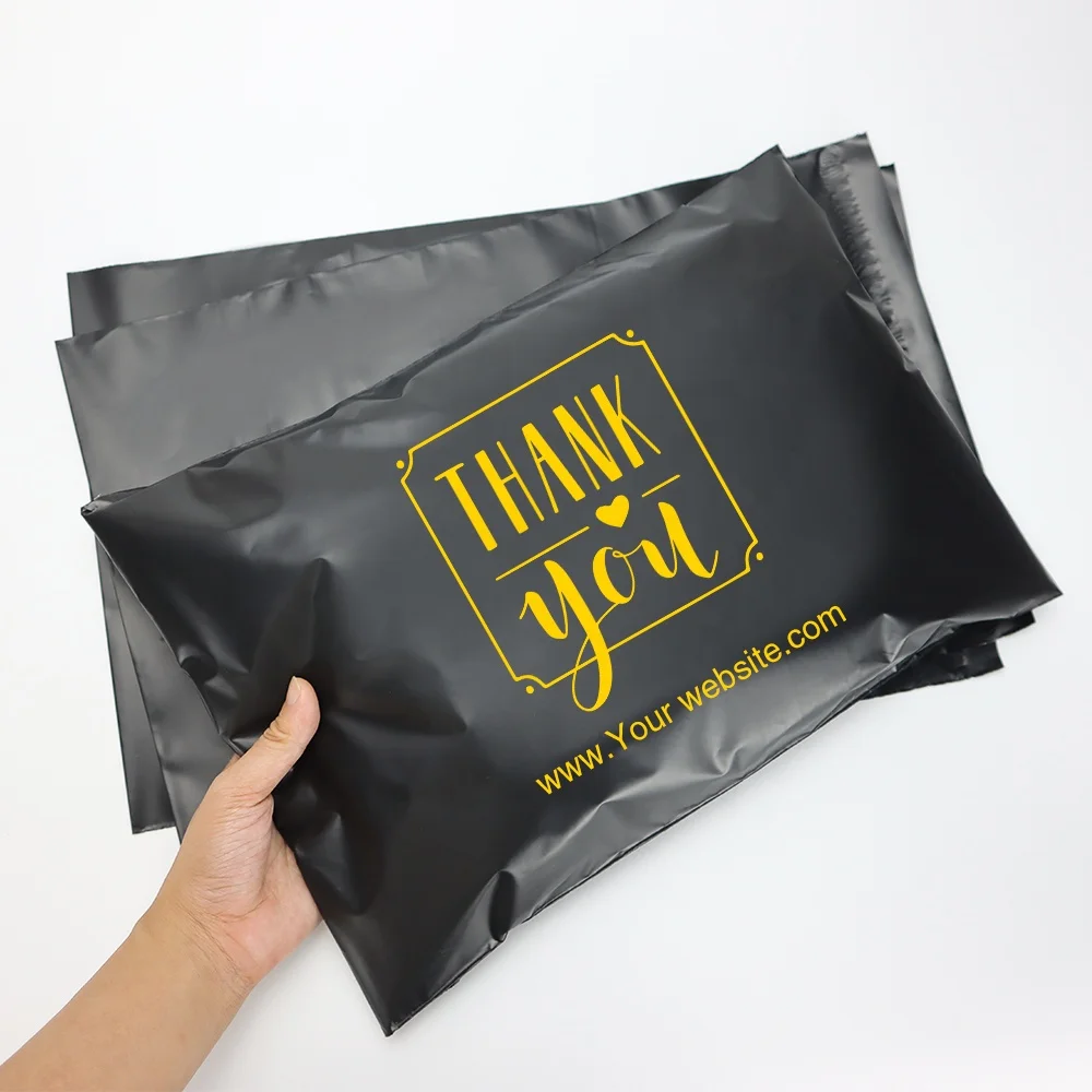 Big Black 32cm x 45cm Custom Logo poly mailer Shipping Bag