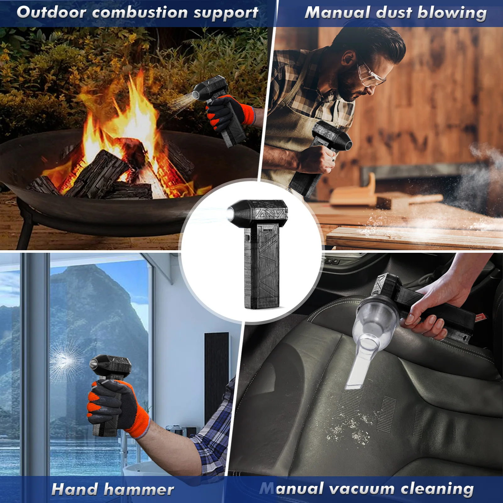 Dry Cordless Dust Blower Turbo Fan Handheld Electric Air Duster for Computer Keyboard Electronics Cleaning Electronic Blower