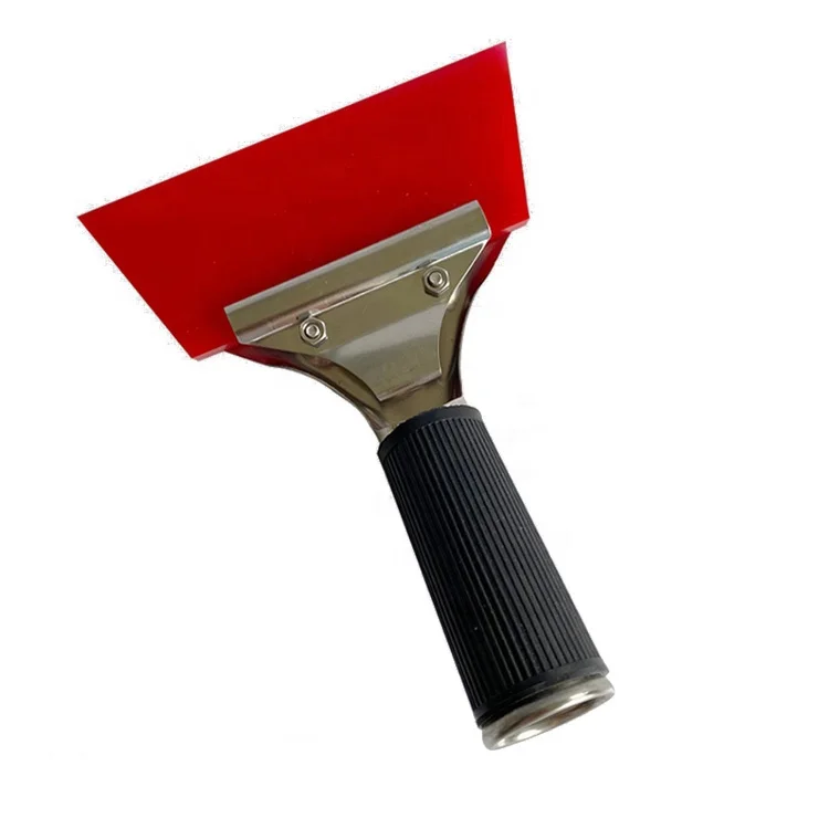 Скребок Bluemax со скошенными ушками резиновый скребок для окон Blue Max с короткой ручкой