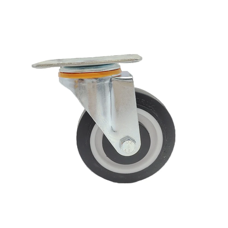 Single Rubber wheel With Steel Core And Bearing Mower caster wheels