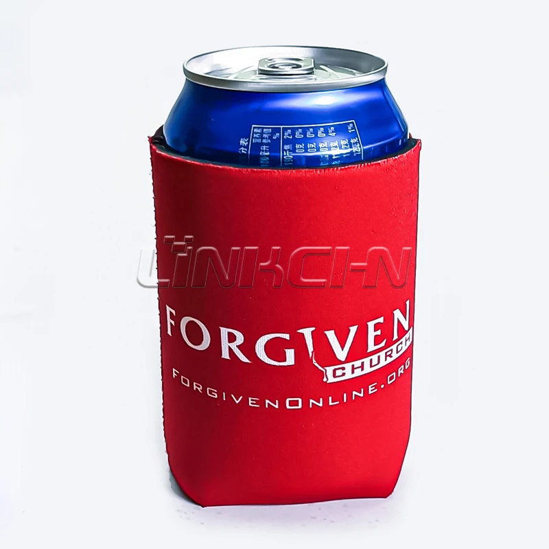 Customized Sublimation Printing Logo Neoprene 330ml Portable Beer Ice Can Cooler
