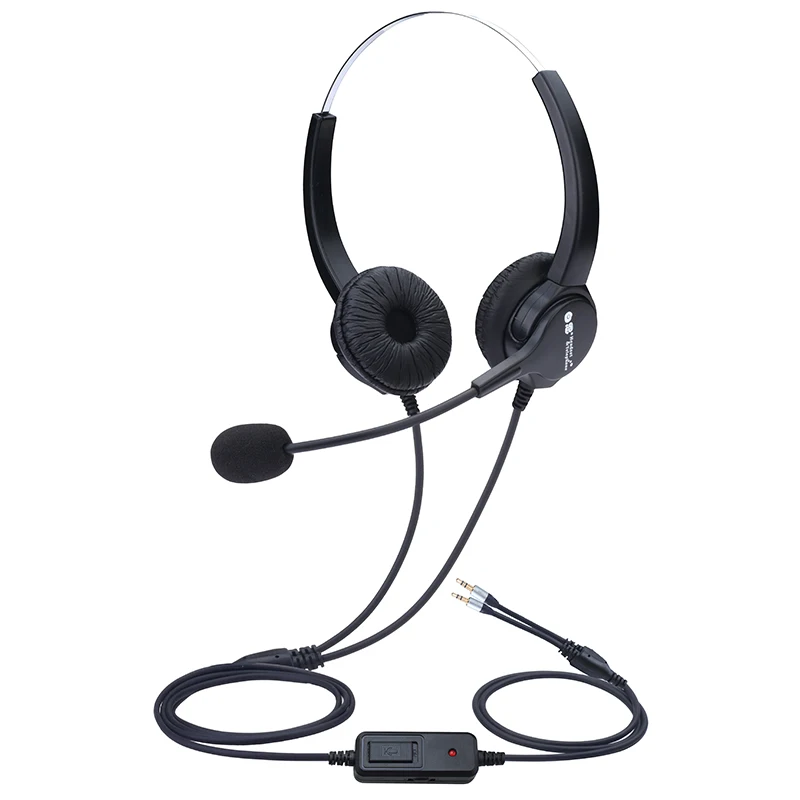 
Dh635d call center 3.5mm dual plug dual ear noise reduction computer headset with volume adjustment mute 