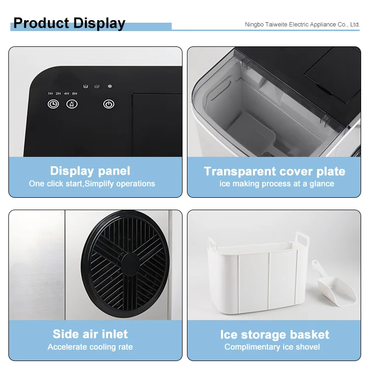 Automatic Portable Mini Ice Cream Maker Home Fruit Ice Cream Maker With LCD Display Timer