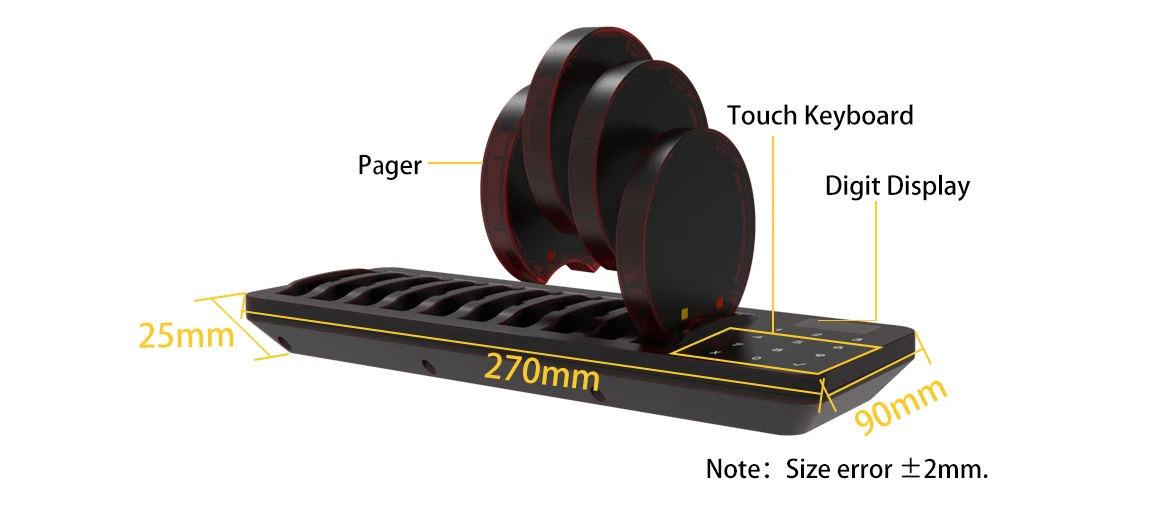Restaurant Pager Wireless Calling System Guest Pager With 10/20 Receivers For Fast Food Cafe Food Court