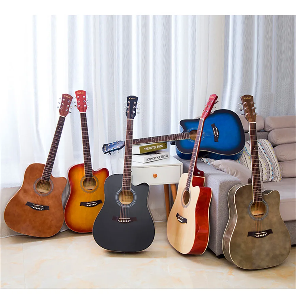 wholesales high quality 41 inches hot sales folk guitar basswood Folk Acoustic guitar