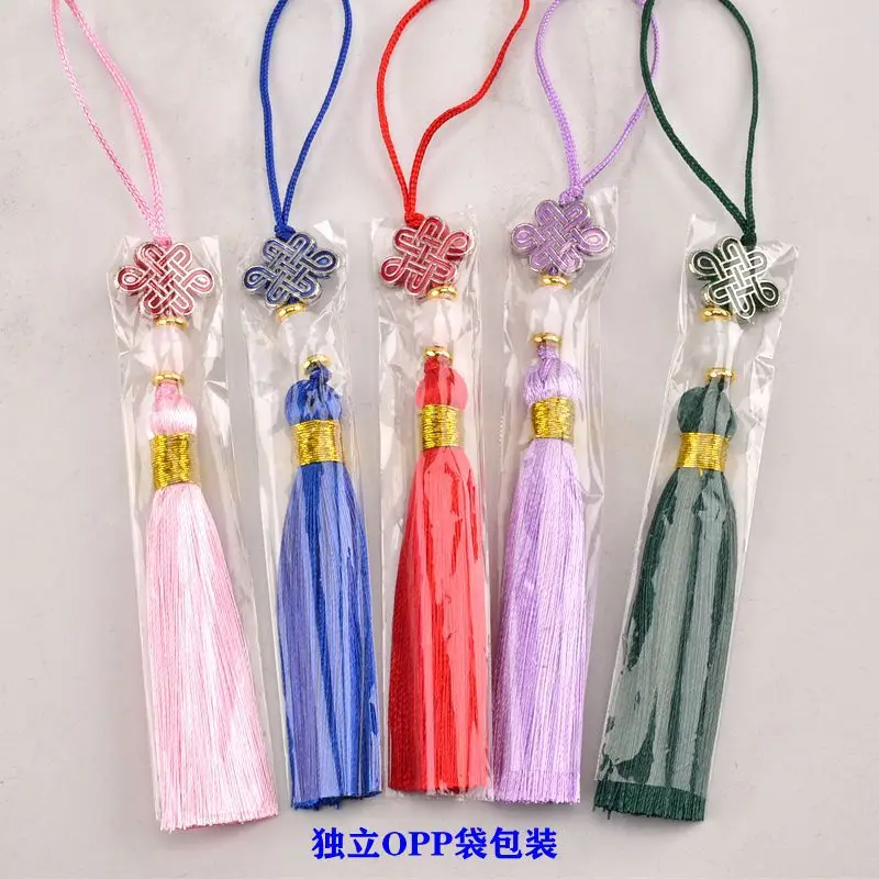 Chinese knot tassel tassel Chinese wind hand bookmark shell hanging ear accessories pendant