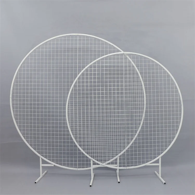 Hot Selling High Quality Party Supplies Metal Circle Backdrop Grid Arch Backdrop Wedding Decorations Wedding Arch