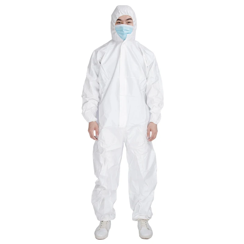 
High Quality Disposable Non-woven PP SF SMS Protective Coveralls Farming Chemical paint Cuff Waist Chemical Resistan 
