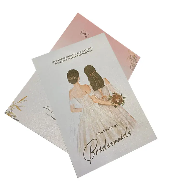 High Quality Luxury Custom  Factory Price Custom Fashion Wedding Invitation Paper Card With Foil Logo