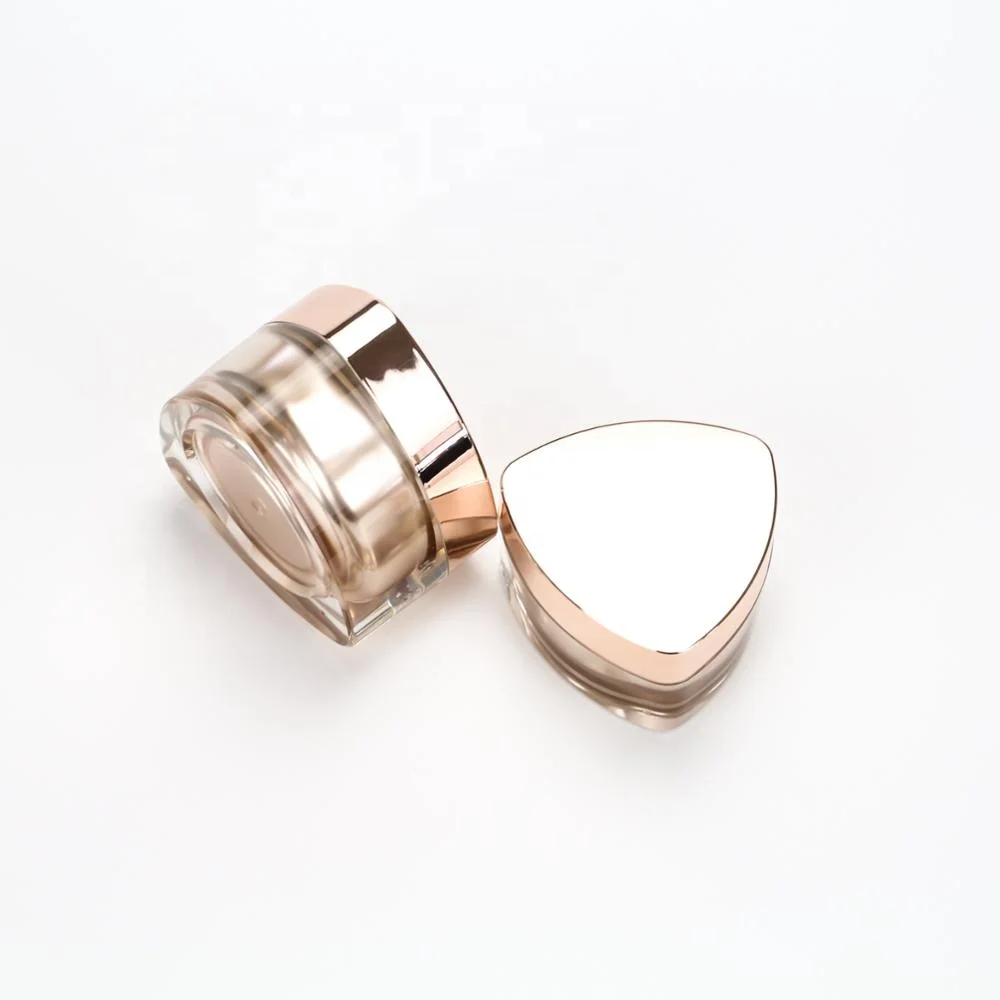 Factory empty rose gold frosted skincare plastic packaging cosmetic jar for luxury lip scrub skincare