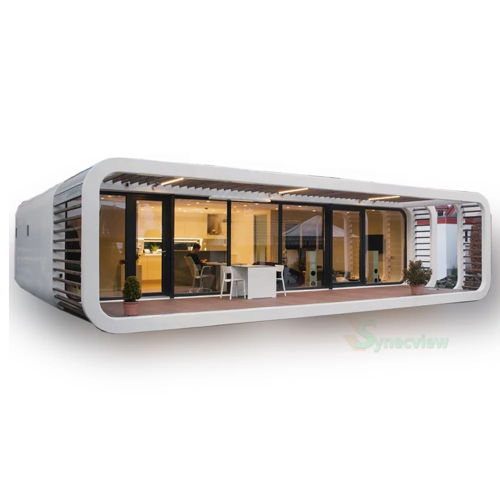 2024 Furnished 20ft 40ft apple cabin single story Apple Pod space capsule office pod Prefabricated House with factory