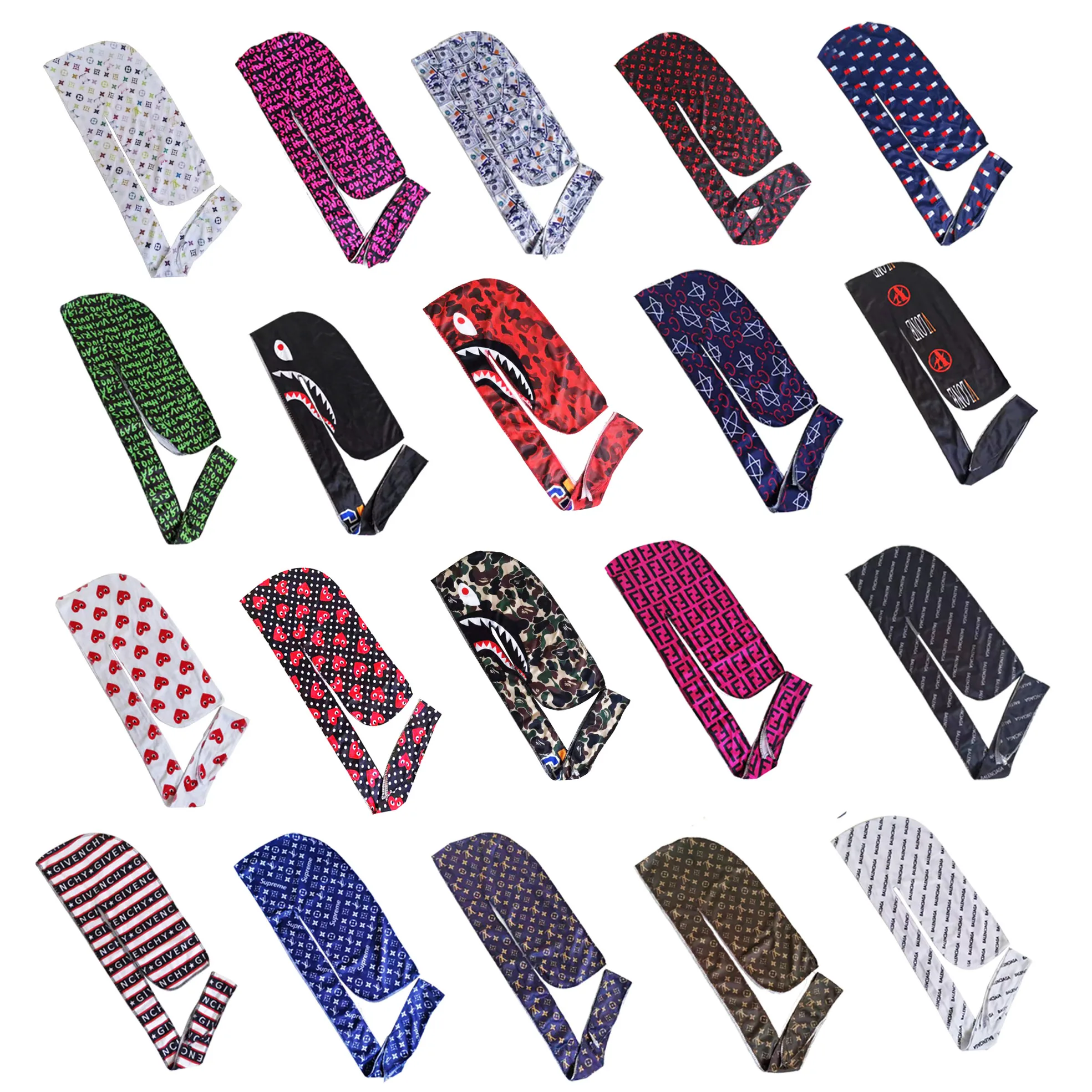
Fashion wholesale printed designer durags du rag men vendor private label 