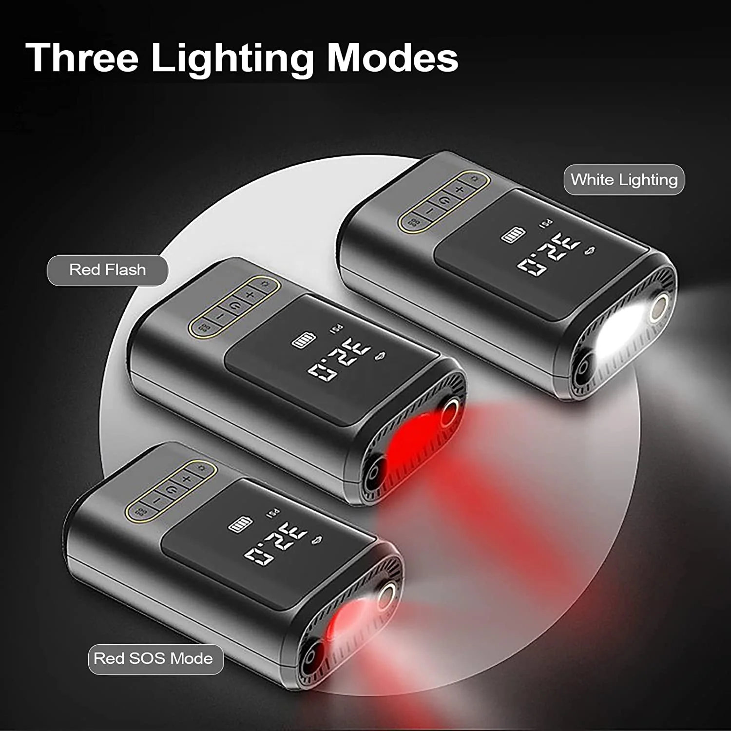 Latest China New Model Wireless Battery LCD Dual Screen 150PSI Tire Inflator Portable Air Compressor Air Pump