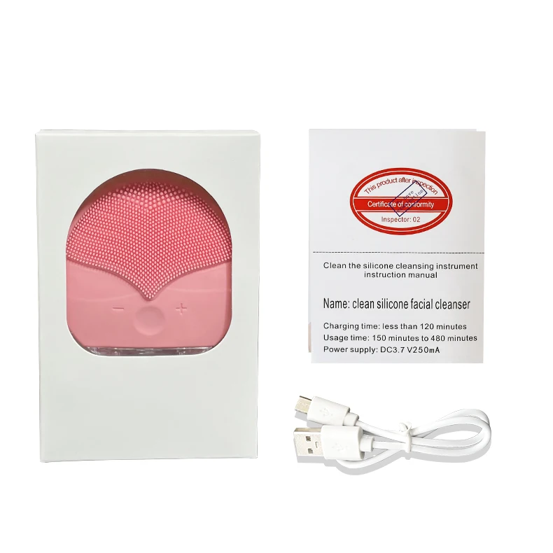 Free shipping Facial Cleansing Brush Massager Waterproof Limpiador Silicone Electric Facial Face Brush
