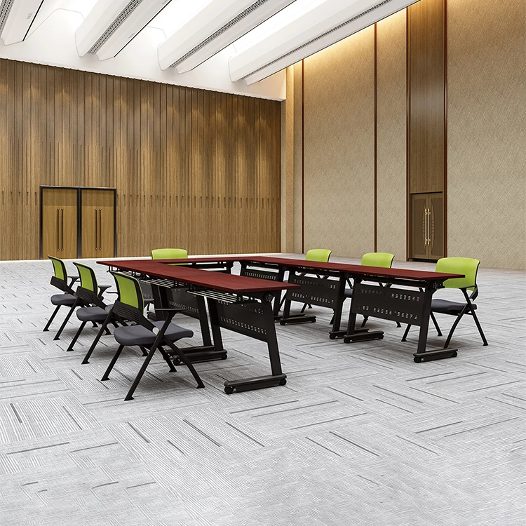 Foshan Office Table Meeting Room Folding Metal Legs Conference Table Desk Expandable Tables And Chairs Set