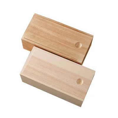 ODM custom made luxury gift  pine bamboo solid wood box  jewelry or trinket storage box with sliding lid