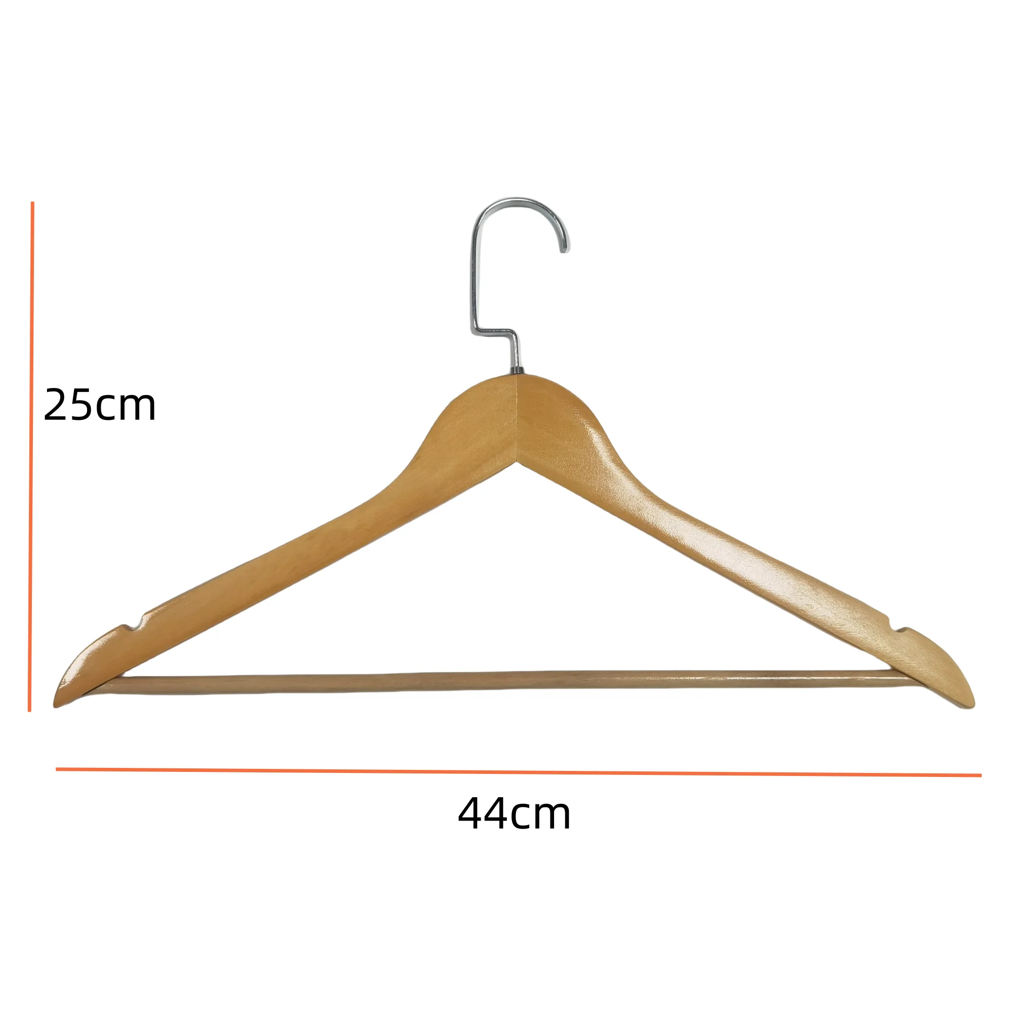 Custom Logo Wholesale luxury flat hook brand clothing store solid wood clothes wooden hangers