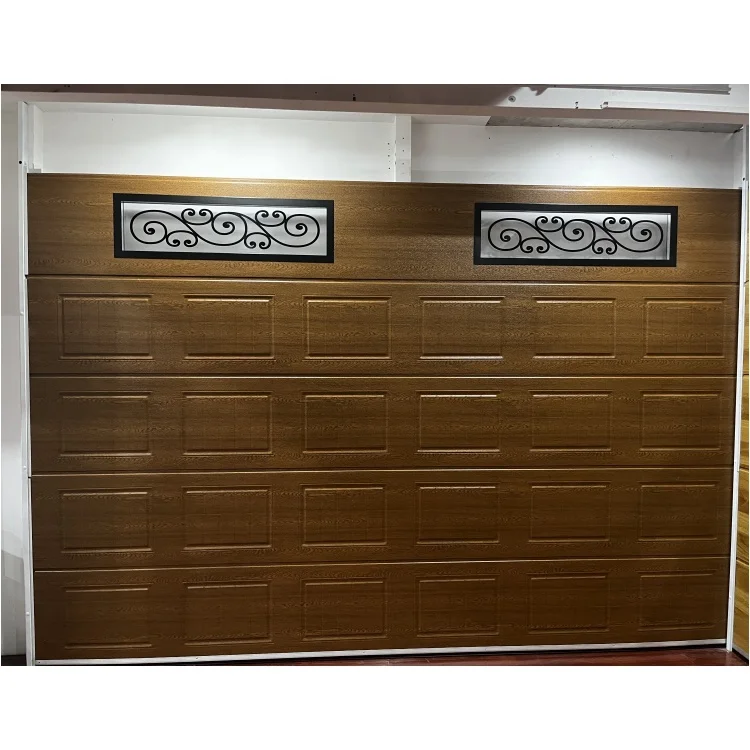 Zekin Hurricane Resistant Sectional Electric wooden Garage Door Automatic Fullview Aluminum frosted or clear Glass Garage Doors