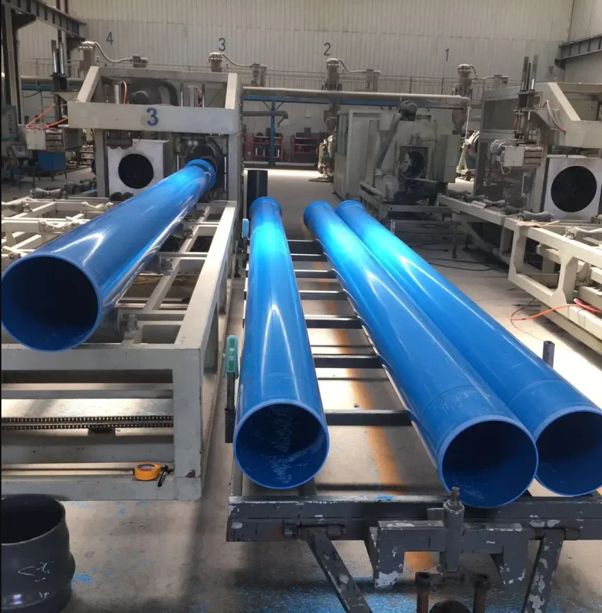 Large Diameter 100-255mm pvc pipe blue well casing Pipes with threaded connection for borewells