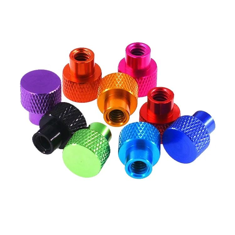 M3 M4 M5 Anodized Aluminum Hand Nut Knurled Thumb Nut  Precision Knurled Aluminum Thin Step Thumb Nut