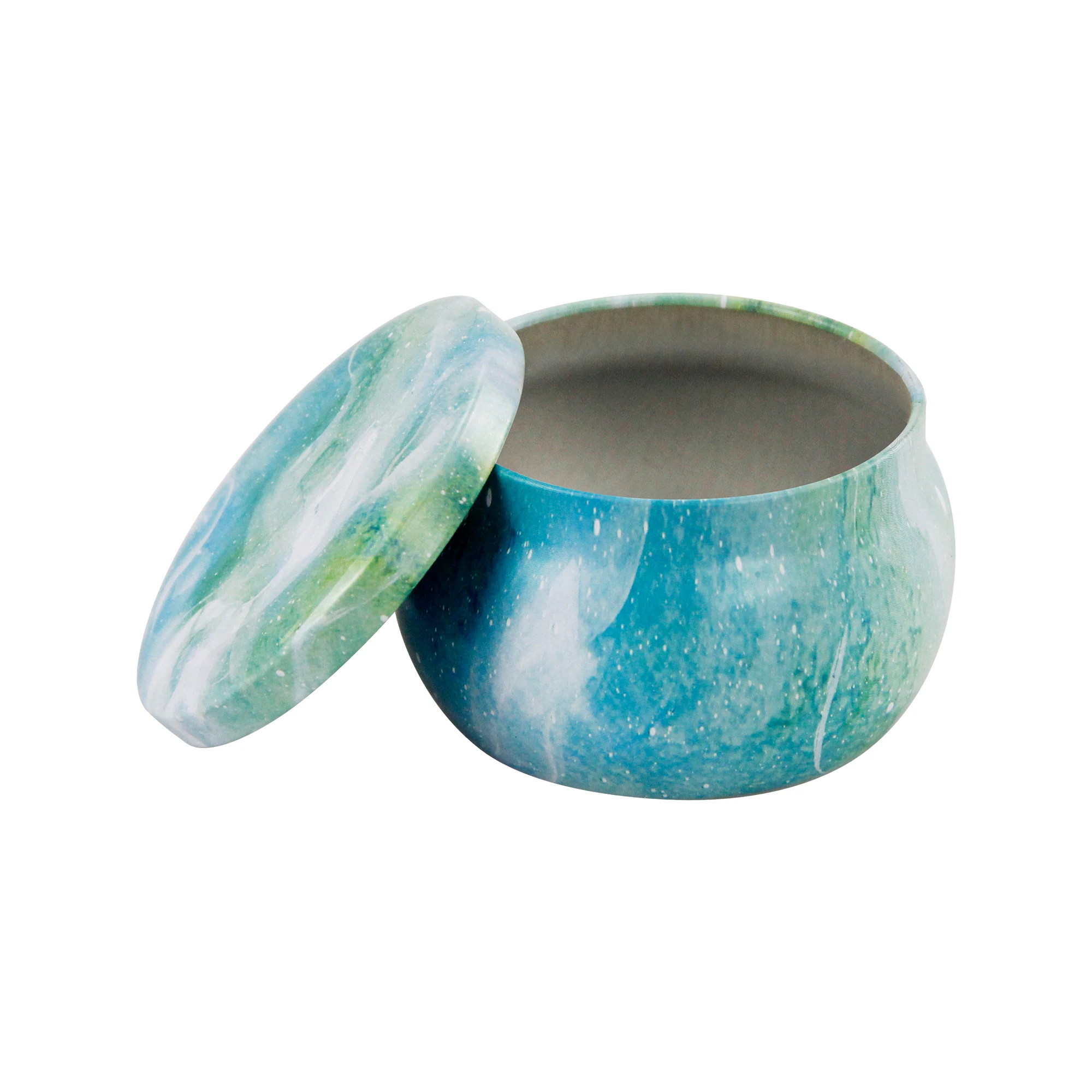 more then 100 designs for choice ! ready to ship 4.4 oz metal tin holder candle vessels with lid