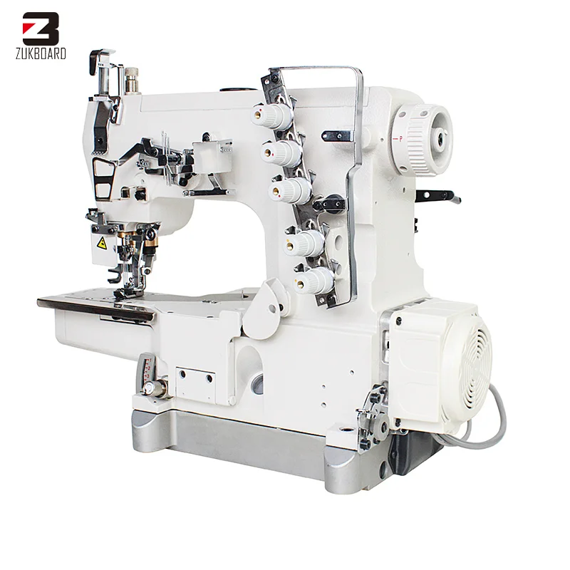 Direct drive servo motor flat seaming cover stitch sewing machine with automatic wire cutting function