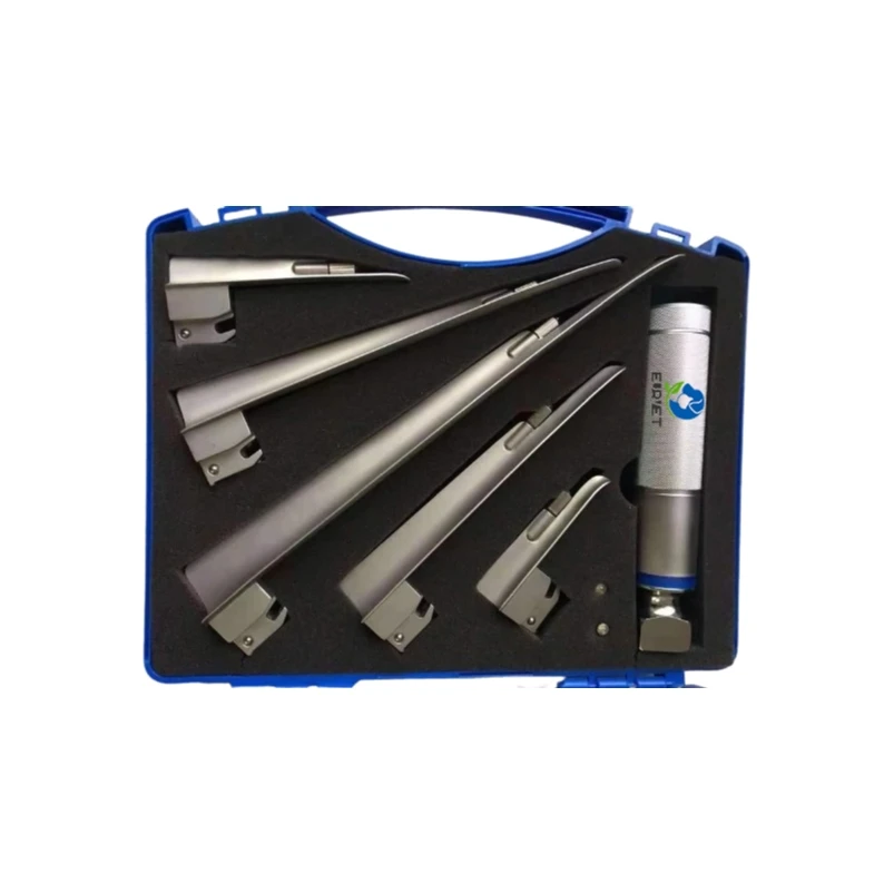 EUR PET Hot Sale Vet Ent Fiber Optic Lamp Veterinary Examination Laryngoscope With 5 Blades for Different Kinds of Animal
