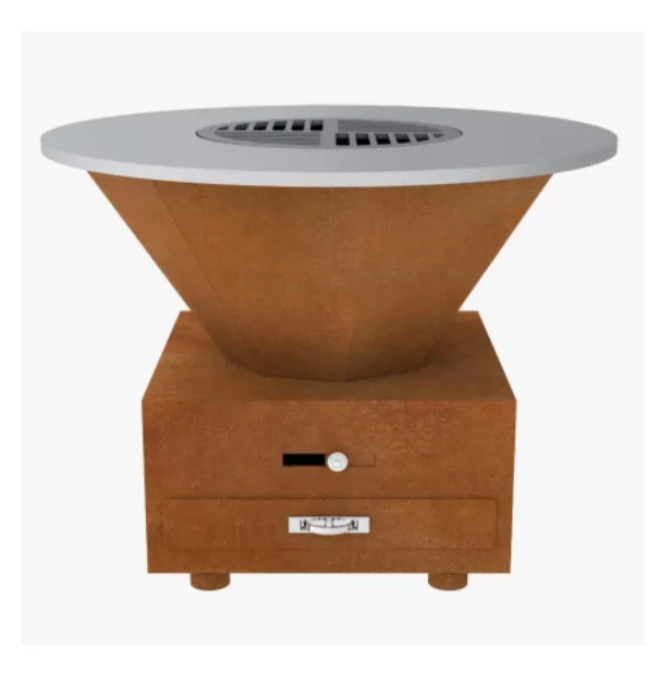 galvanized steel black grill bbq brazier outdoor table fire pit Corten Barbeque Grill Outdoor Barbeque grills