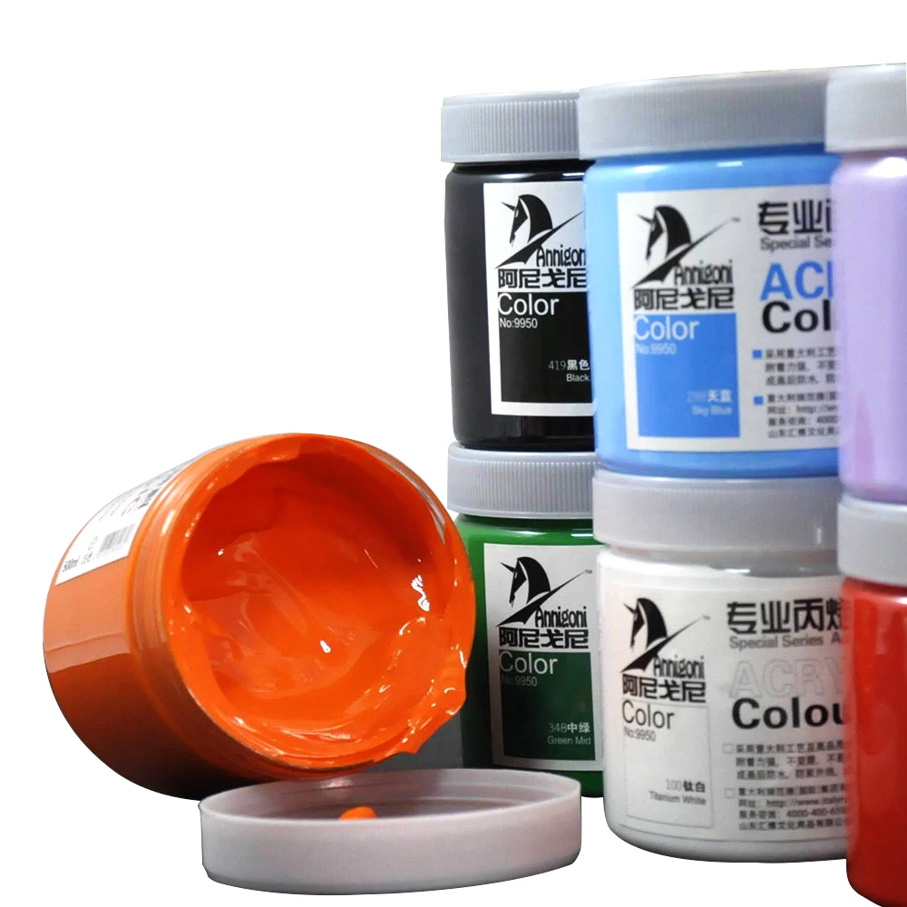 Professional Art Supplies 500 ml Acrylic Paint for Painting on Canvas, Wood, Clay, Resin, Glass & Crafts