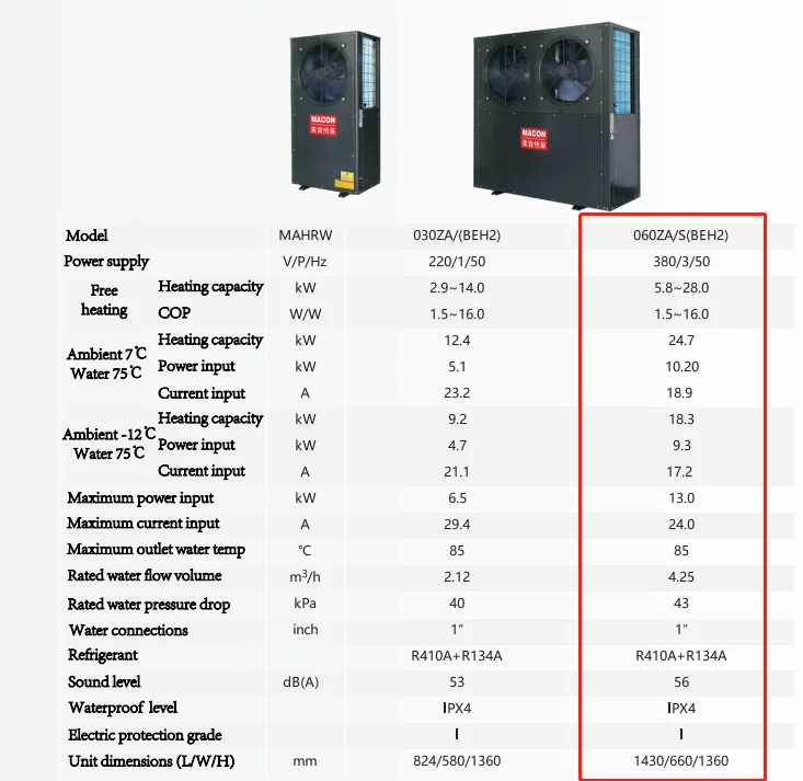 MACON high temperature evi dc inverter heat pump heat pump hot water heater circulation pump for heating