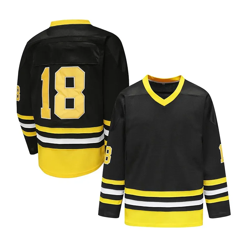 Factory Wholesale Custom Embroidery Logo Applique Ice Hockey Jersey 100% Polyester Sublimation Design Team Club Hockey Jerseys