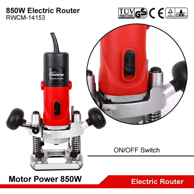 850W Electric Power Routers Woodworking Hand Milling Engraving Slotting Trimmer Carving Tools Portable Wood Router Machine 6/8MM