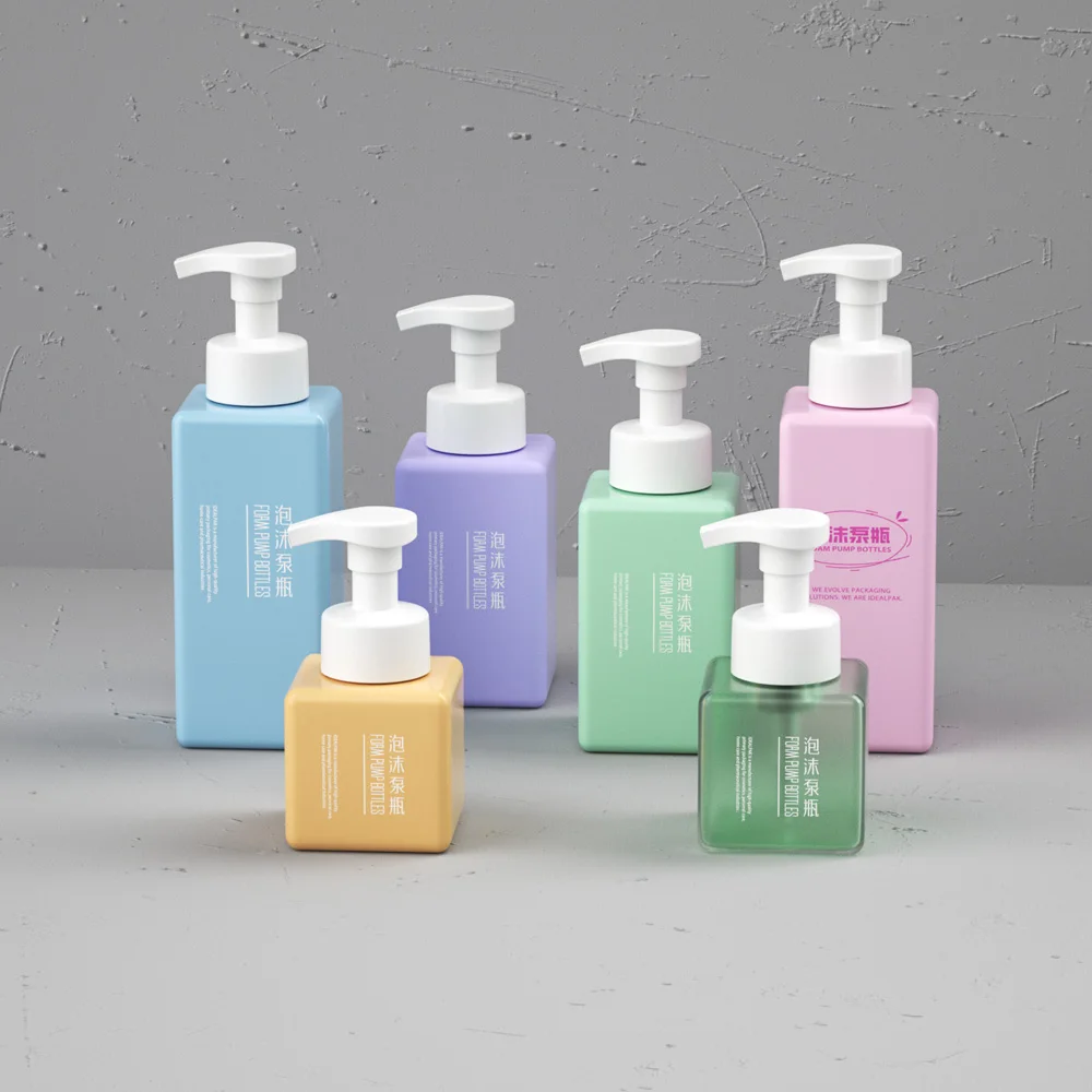 Hot Sale Empty Custom Skin Care Packaging PETG Bottle Plastic Matte Luxury Foam Pump Bottle