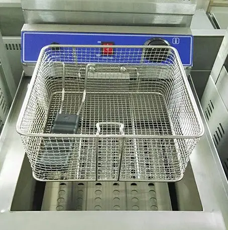 18 Litres kitchen equipment commercial table top fast food double tank gas fryer