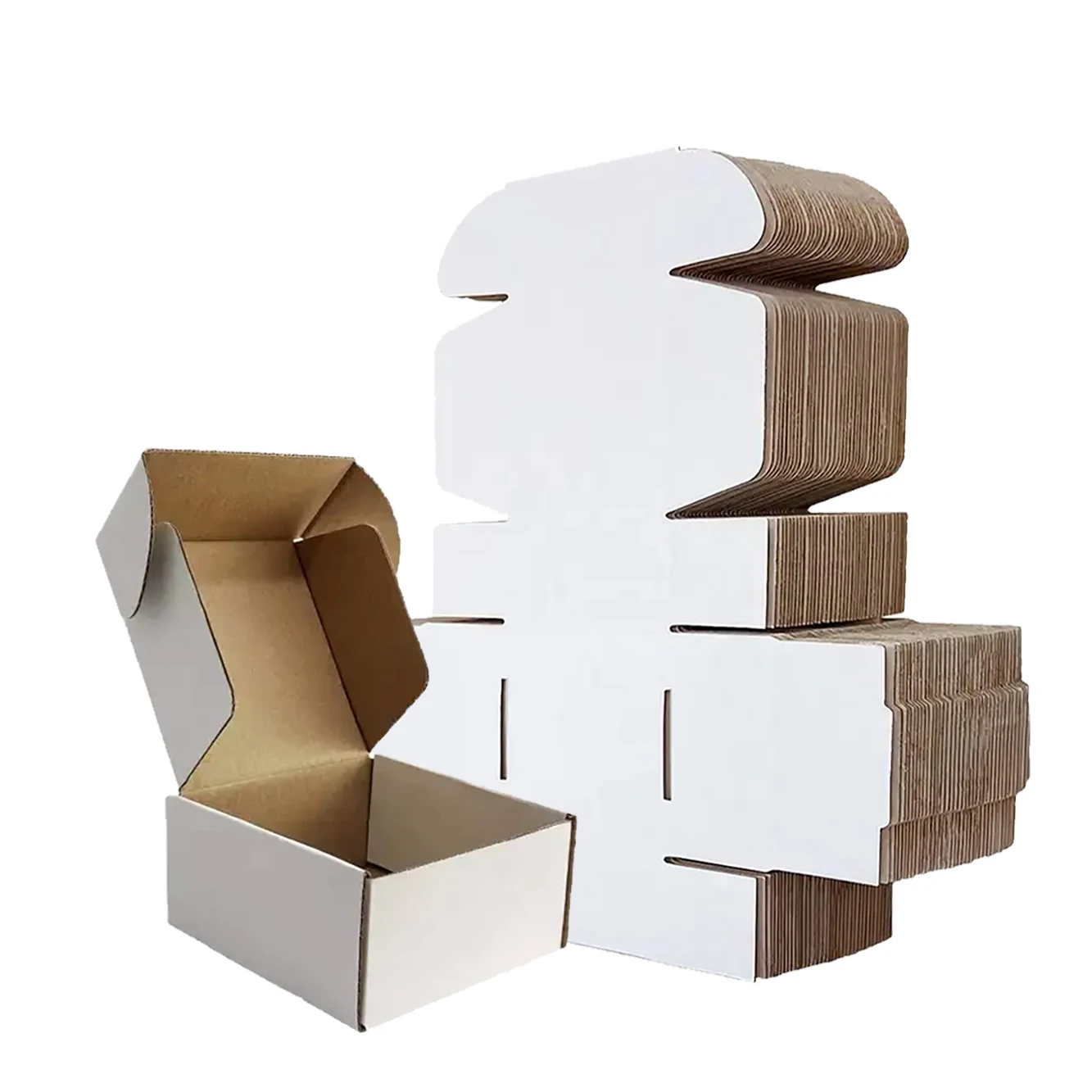 Custom Logo Wholesale Packaging Shipping Mailing Box For Small Business Corrugated Cardboard White Kraft Paper Box