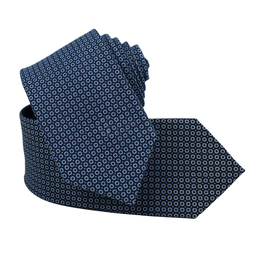 2023 Blue Cotton Cravat Necktie Mens Custom Printed Stylish Neck Ties Luxury Designer Neckties For Sale