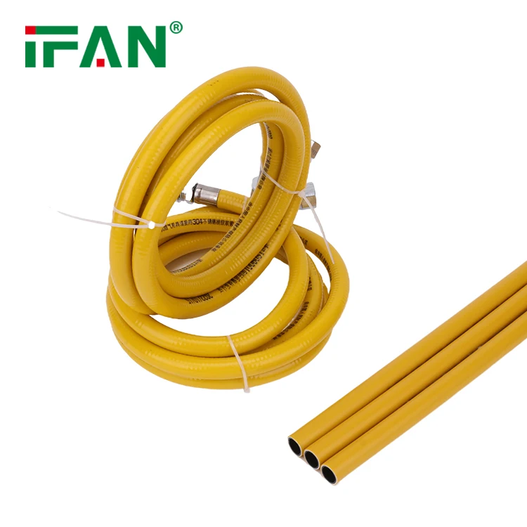IFAN Professional Natural Stainless Steel Corrugated Gas Pipe Durable Flexible Gas Hose Pipe